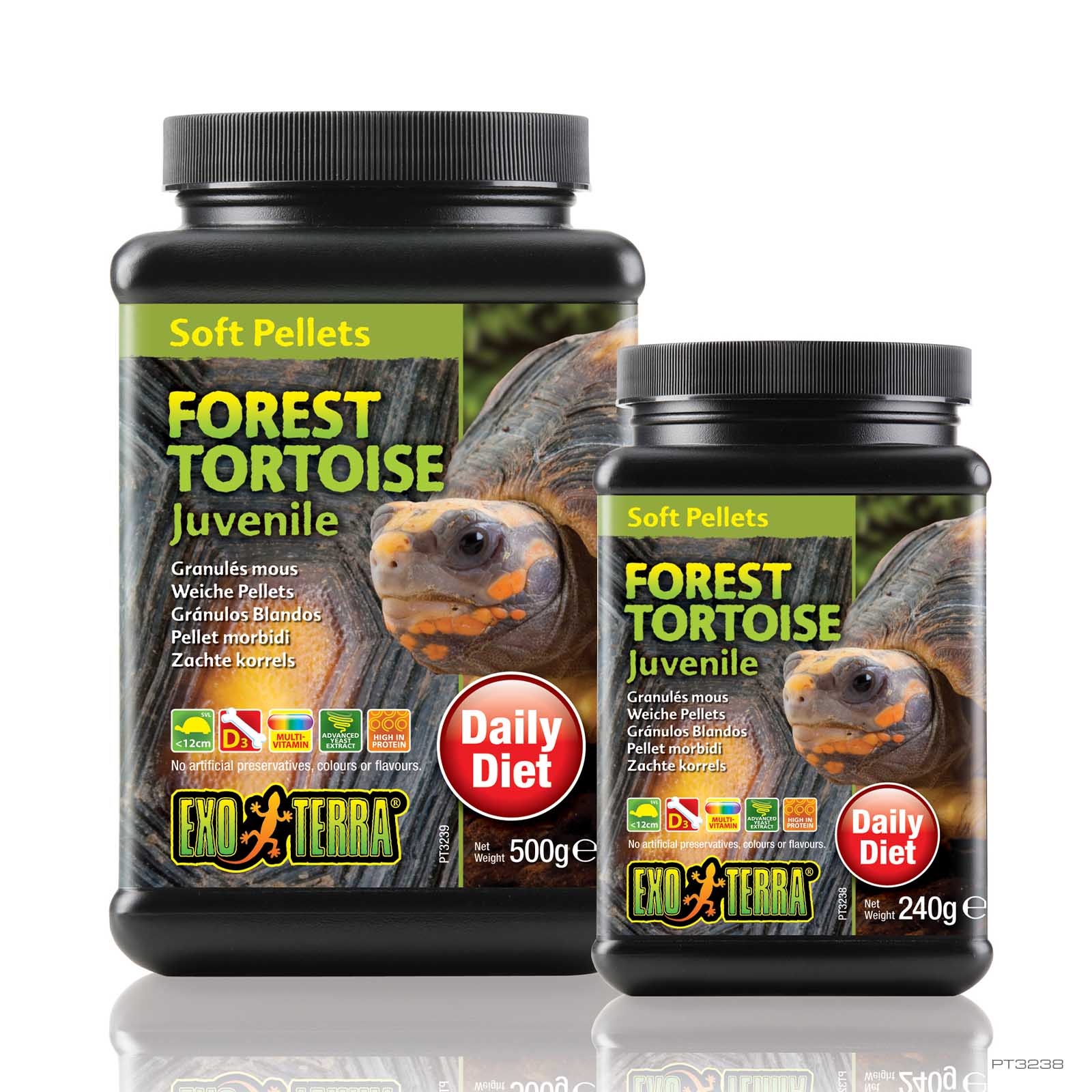Soft Pellets Juvenile Forest Tortoise Food 8.4 oz - 240g