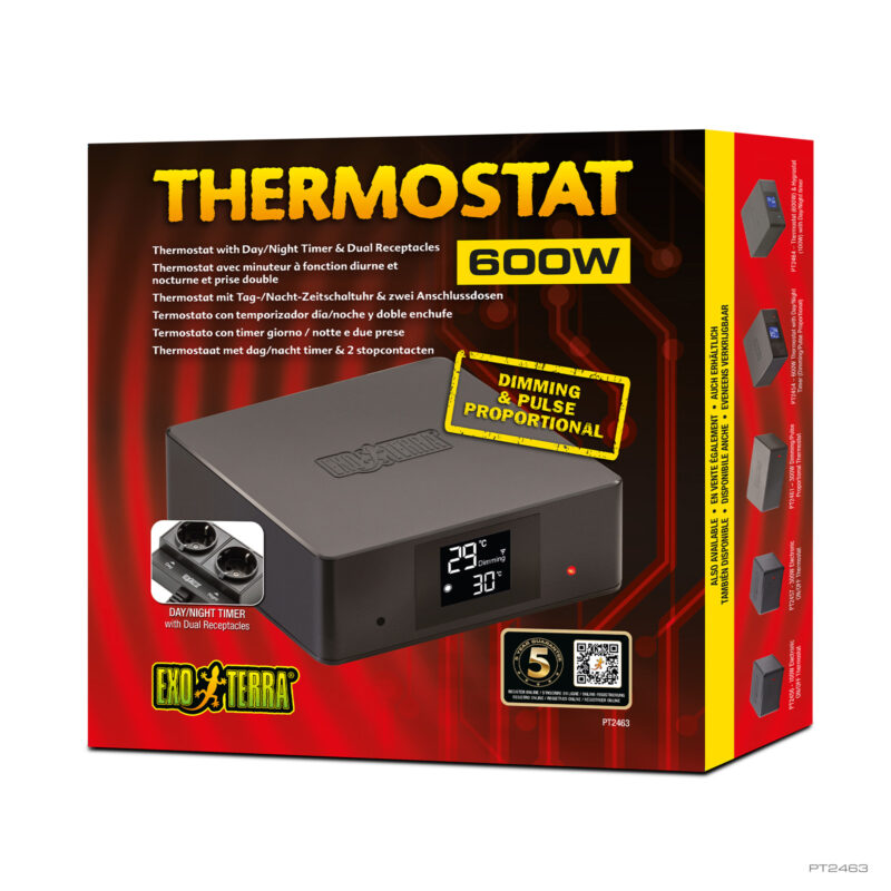 Thermostat 600W Dual Receptacles